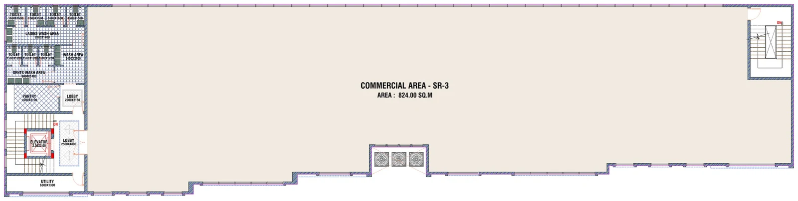 Second floor plan, Commercial Building 2